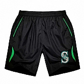Men's Seattle Mariners Black Green Stripe MLB Shorts,baseball caps,new era cap wholesale,wholesale hats